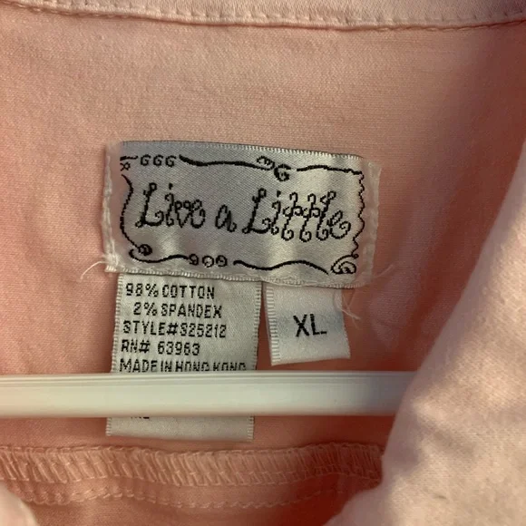Live a Little brand, stretch Women's Pink Jacket XL - Picture 4 of 7